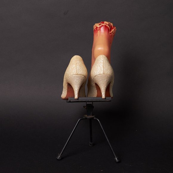 1960s White Ivory Sparkle Pumps Heels - Picture 6 of 8